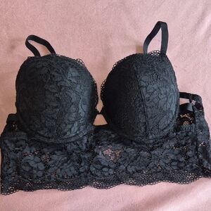 La SENZA Black Lace Push-Up Bra